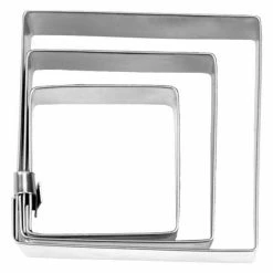 Städter Ausstechformen-Set 3-tlg Quadrat Glatt Edelstahl 4 Cm/5,5cm/7 Cm