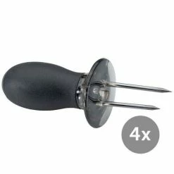 Küchenprofi Maiskolbenhalter Schwarz 4er-Set