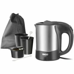 Unold Miniwasserkocher Edelstahl Schwarz 0,5l
