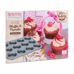 Städter Muffin-/Cupcake-Blech 35x27 Cm We Love Baking Silber 6 Städter Muffin-/Cupcake-Blech 35x27 Cm We Love Baking Silber -Villeroy and Boch shop Muffinblech fuer 12 Muffins We love baking 35x27 cm 3 600x600 ID336799 3e9873668f595aa6de75a3998cecb382