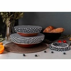 Nuts Innovations AG Textildeckel 3er-Set Schwarz, Weiß Gestreift Unbewachst -Villeroy and Boch shop Textildeckel 3er Set schwarz weiss gestreift unbewachst 3 600x600 ID322498 c81f60f57b9738e510bb4c25c96a09f9