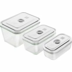 Zwilling Vakuum-Box 3er-Set Fresh & Save Glas Weiß