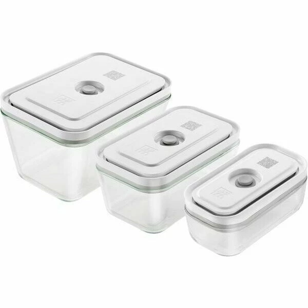 Zwilling Vakuum-Box 3er-Set Fresh & Save Glas Weiß 1 Zwilling Vakuum-Box 3er-Set Fresh & Save Glas Weiß