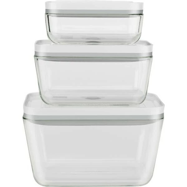Zwilling Vakuum-Box 3er-Set Fresh & Save Glas Weiß 2 Zwilling Vakuum-Box 3er-Set Fresh & Save Glas Weiß – Bild 2