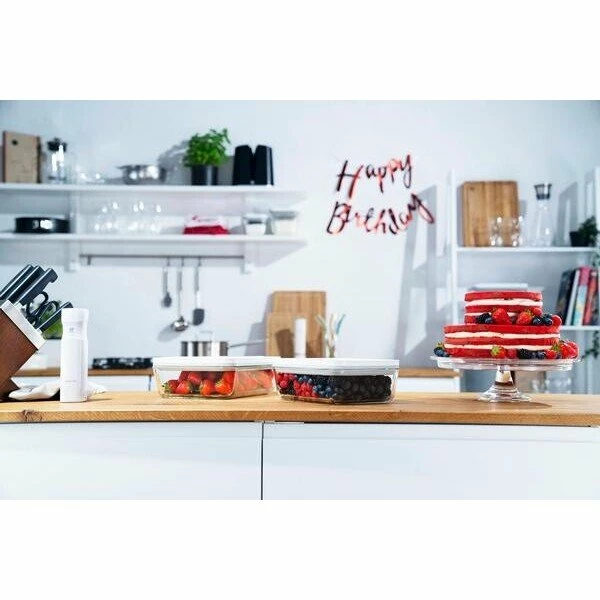 Zwilling Vakuum-Kühlschrankbox Fresh & Save Glas Weiß 3 Zwilling Vakuum-Kühlschrankbox Fresh & Save Glas Weiß – Bild 3