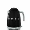 Smeg Wasserkocher 1,7 L Temperaturanzeige 50's Style Schwarz
